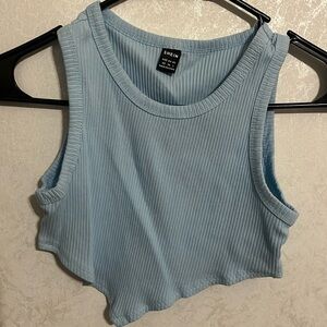 baby blue crop top